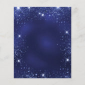 Sweet 16 marineblauwe jurk floral uitnodiging (Achterkant)