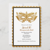 Sweet 16 Masquerade bal uitnodiging (Voorkant)