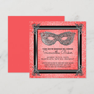 Sweet 16 Masquerade Party   Sweet Sixteen Birthday Kaart