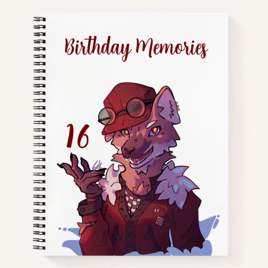 Sweet 16 memories wolf notitieboek (Voorkant)