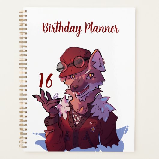 Sweet 16 memories wolf planner (Voorkant)