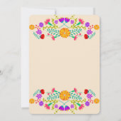 Sweet 16 Mexicaanse Fiesta Champagne Floral Birthd Kaart (Achterkant)