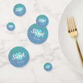 Sweet 16 Modern Blauwgroen Blauw Glitter Gepersona Confetti (Groep)