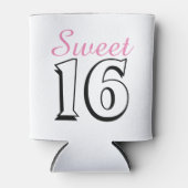 Sweet 16 Modern Chic Pink Birthday Gift Blikjeskoeler (Voorkant)