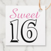 Sweet 16 Modern Chic Pink Birthday Party Bedankjes Labels (Achterkant)