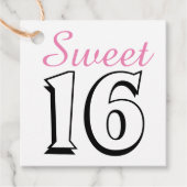 Sweet 16 Modern Chic Pink Birthday Party Bedankjes Labels (Voorkant)
