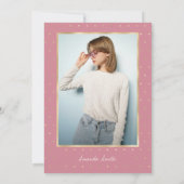 Sweet 16 Modern Script Gold Dusty Blue Birthday I Kaart (Achterkant)