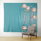 Sweet 16 Modern Turquoise Meisje 16e Verjaardag Ve Wandkleed (In Situ (horizontaal))