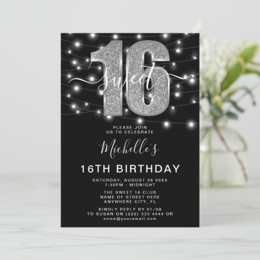 'Sweet 16' Moderne 60e verjaardag Foto Kaart (Staand voorkant)