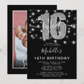 'Sweet 16' Moderne 60e verjaardag Foto Kaart (Voorkant / Achterkant)