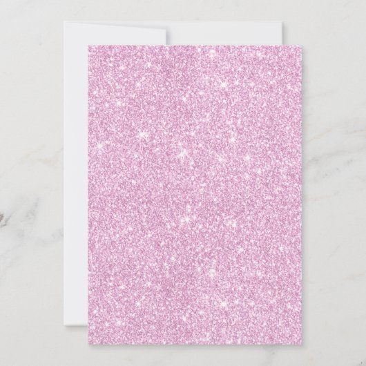 Sweet 16 Moderne roze Glitter String Lights Kaart (Achterkant)