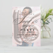 Sweet 16 Moderne & stijlvolle foto Verjaardag Kaart (Staand voorkant)