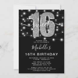 'Sweet 16' Moderne zestiende verjaardagsfeest foto Kaart