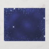 Sweet 16 navy blue glitter budget save date flyer (Achterkant)