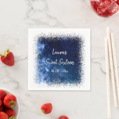 Sweet 16 Navy Blue Stars Party servet (Insitu)