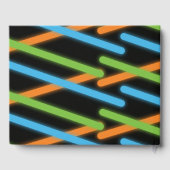 Sweet 16 Neon gloed in de donkere lasergeometrisch Gastenboek (Achterkant)