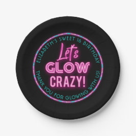 Sweet 16 Neon Glow Birthday Party Papieren Bordje