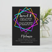 Sweet 16 Neon Glow in the Dark Multi Laser Kaart (Staand voorkant)