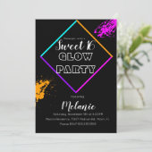 Sweet 16 Neon Glow in the Dark Multi Laser Paint Kaart (Staand voorkant)