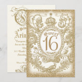 Sweet 16 Once Upon A Time Ivory Kaart (Voorkant / Achterkant)