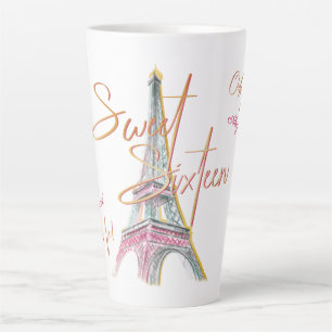 Sweet 16 Ooh La La Paris Eiffeltoren Persoonlijk Latte Mok