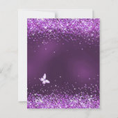 Sweet 16 paarse ballerina jurk uitnodiging (Achterkant)