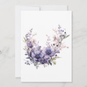 Sweet 16  Paarse Bloemenkrans Verjaardag Kaart (Achterkant)