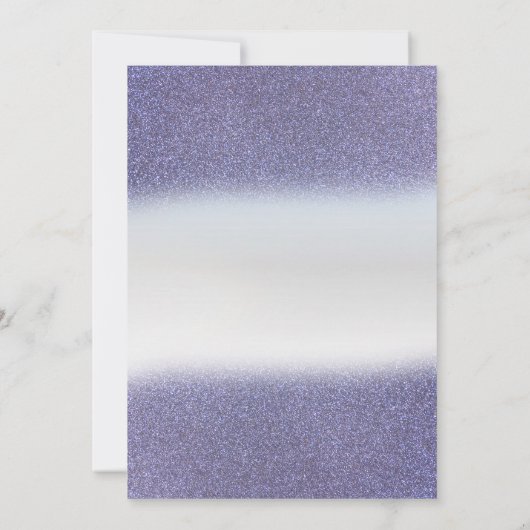 Sweet 16 Paarse Glitter Bokeh Ombre, Glitter Tiara Kaart (Achterkant)