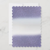 Sweet 16 Paarse Glitter Bokeh Ombre Party Kaart (Achterkant)