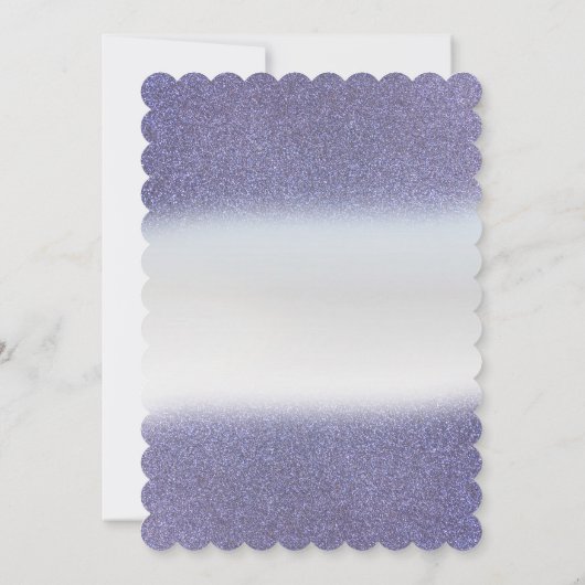 Sweet 16 Paarse Glitter Bokeh Ombre Party Kaart (Achterkant)