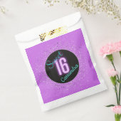 Sweet 16 Paarse Silver Brilliance gepersonaliseerd Bedankzakje (Gezegeld)