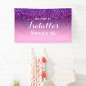 Sweet 16 | Paarse strooisel Spandoek (Insitu)