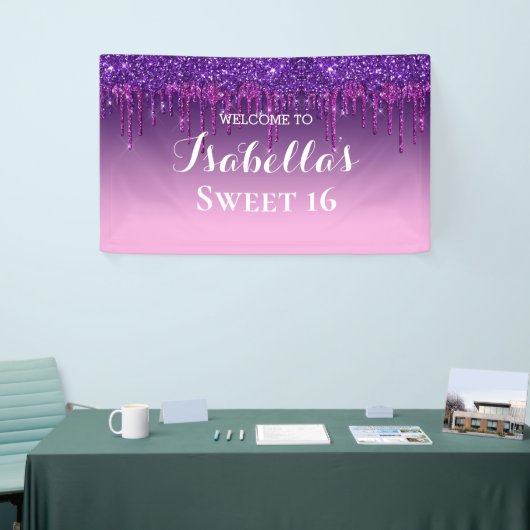 Sweet 16 | Paarse strooisel Spandoek (Beurs)