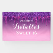 Sweet 16 | Paarse strooisel Spandoek (Horizontaal)