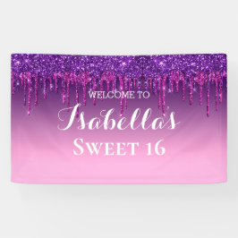 Sweet 16 | Paarse strooisel Spandoek