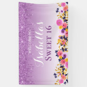 Sweet 16 | Paarse strooisel voor ontginning Spandoek (Verticaal)