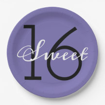 Sweet 16 Paarse Typografie Verjaardag