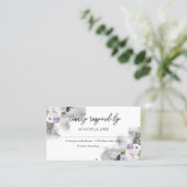 Sweet 16 Paarse Waterverf Floral RSVP Enclosure Visitekaartje (Staand voorkant)