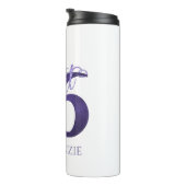 Sweet 16 | Paarse Waterverf Grunge en Glitter Thermosbeker (Geroteerd rechts)