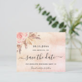 Sweet 16 pampas blush save the date card (Staand voorkant)
