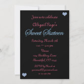 Sweet 16 Paris Eiffel Tower Birthday Invitation Kaart (Achterkant)