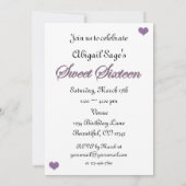 Sweet 16 Paris Eiffel Tower Birthday Invitation Kaart (Achterkant)