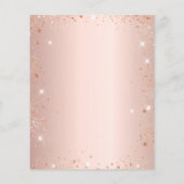 Sweet 16 Paris roos gouden Eiffeltoren uitnodiging (Achterkant)