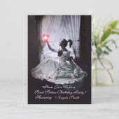 SWEET 16 PARTIJ, RODE, ZWARTE EN GOUDE DAMASK KAART (Staand voorkant)