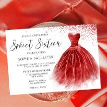 Sweet 16-partij: Verbazingwekkend rood glitter-gow