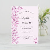 Sweet 16-partijenbloemen botanisch kaart (Staand voorkant)