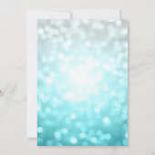 Sweet 16-partijenzilver Blauwgroen glitterlichten Save The Date (Achterkant)