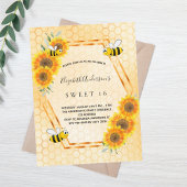 Sweet 16-partijgele zonnebloemen zomeruitnodiging briefkaart
