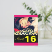 Sweet 16-partijuitnodigingen kaart (Staand voorkant)