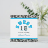 Sweet 16-partijuitnodigingen kaart (Staand voorkant)